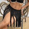 black crochet tassel skirt